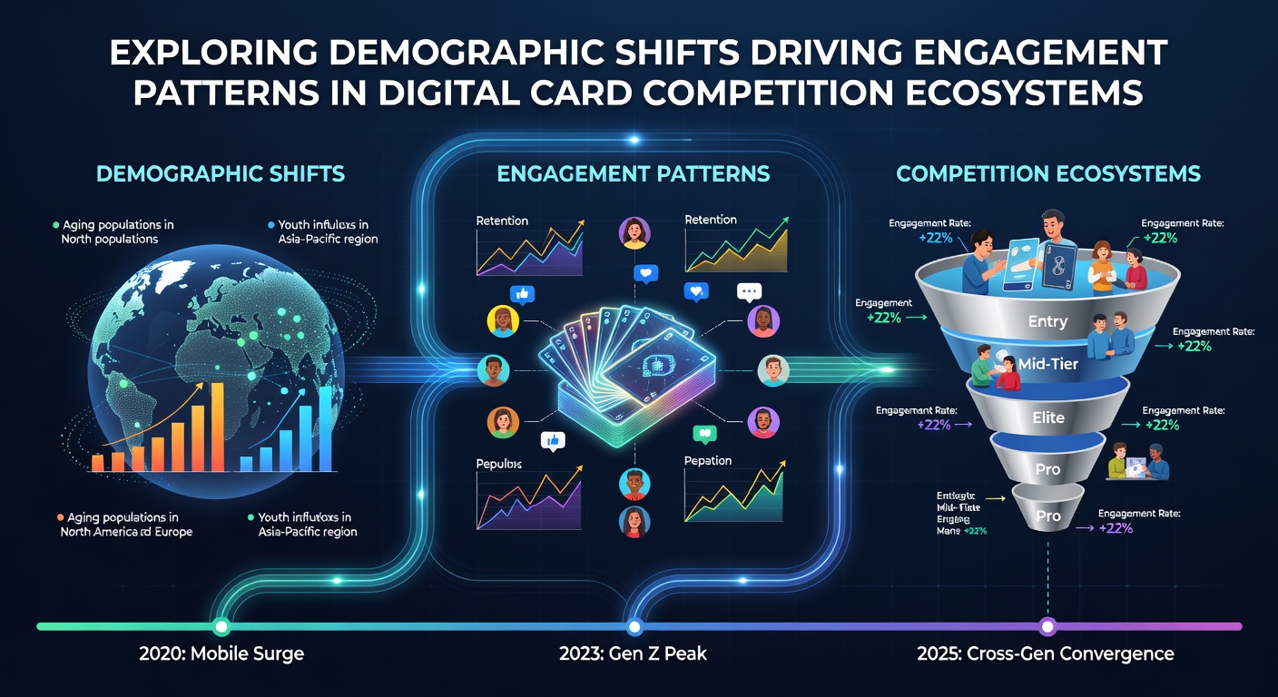 Visualization of demographic trends influencing player participation in digital card competition platforms
