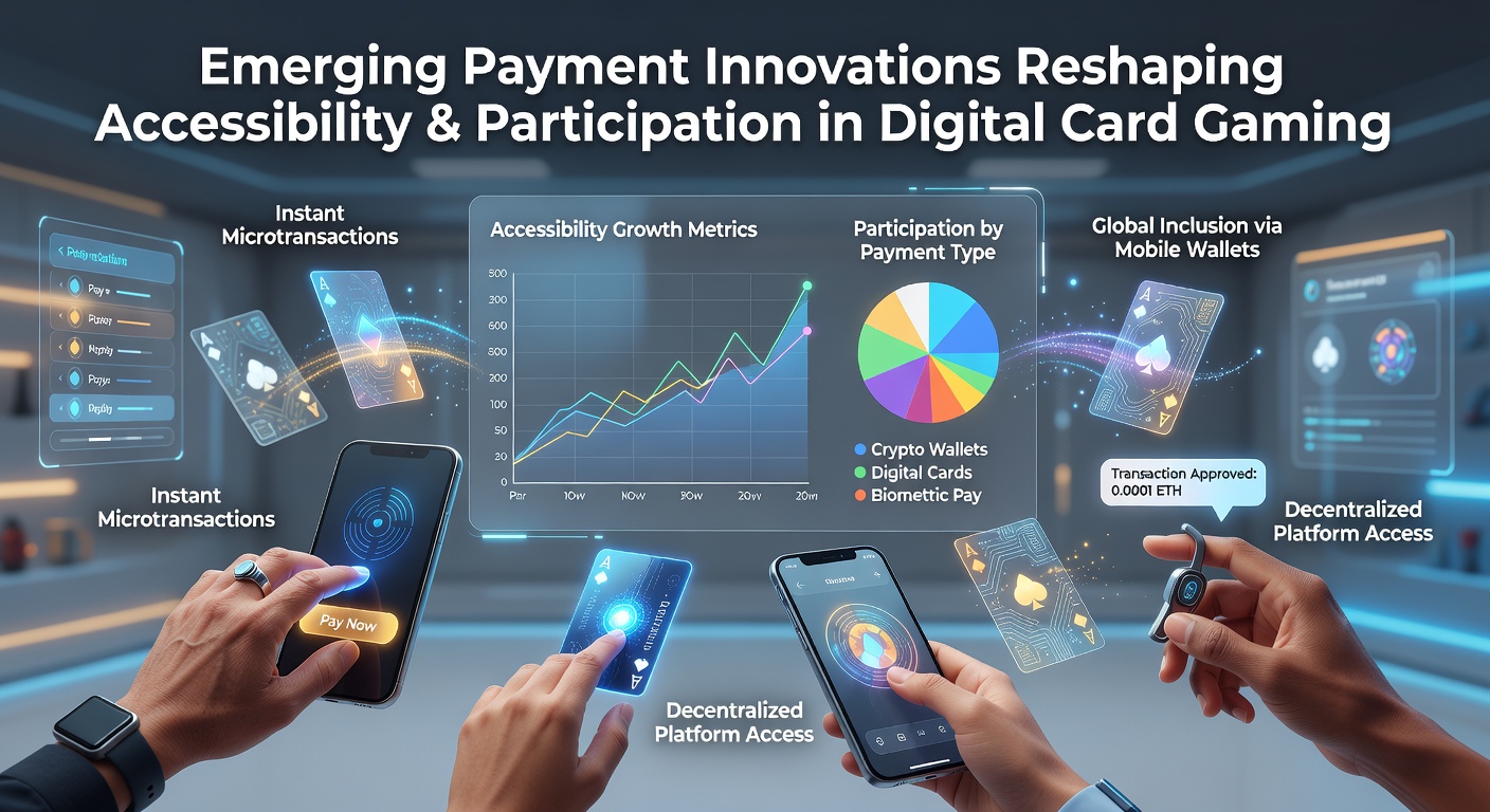 Digital payment interface on a mobile card gaming app showing crypto and wallet options