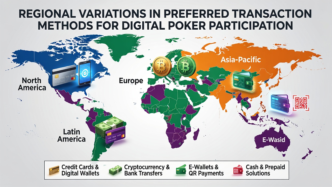 Infographic comparing transaction method adoption rates across continents